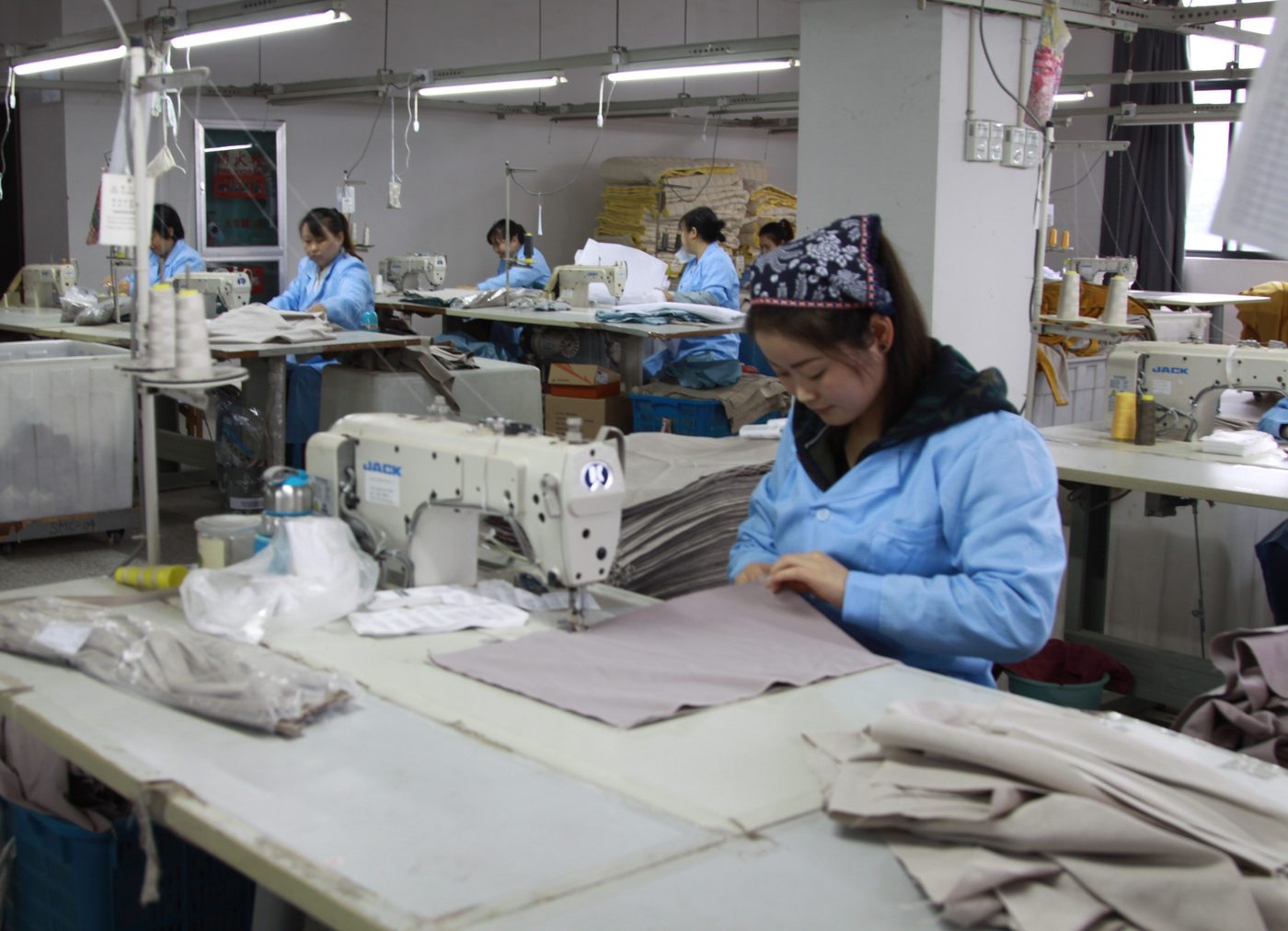 Sewing line at M&M Home Textile